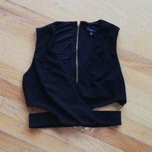 CQ by CQ, Black Crop Top